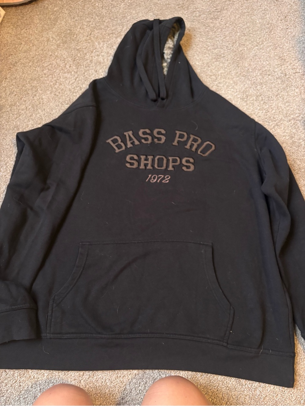 Bass Pro Shops Black Pullover Hoodie with Chest Logo